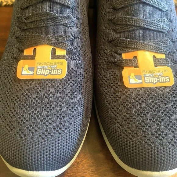 SKECHERS Hands-Free Slip-ins NEW in Box - Navy w/light gray outsole - Size 8 Med - Picture 3 of 16